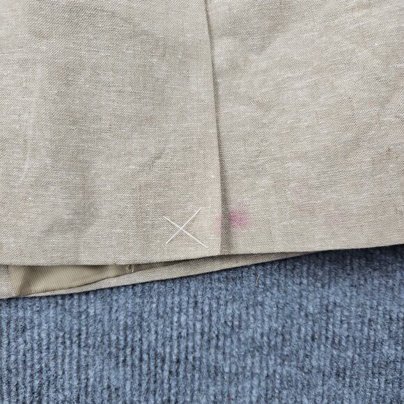 Stafford Sport Coat Mens 50 Regular Sand Linen Classic Fit Wedding Coastal Beach - Picture 2 of 13